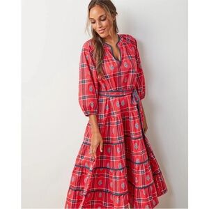 Printfresh Main Street Dress in Nostalgia Plaid Joyful Red size XXS NWT NEW